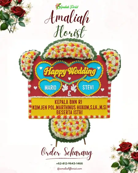 Papan Bunga Pernikahan Saninten